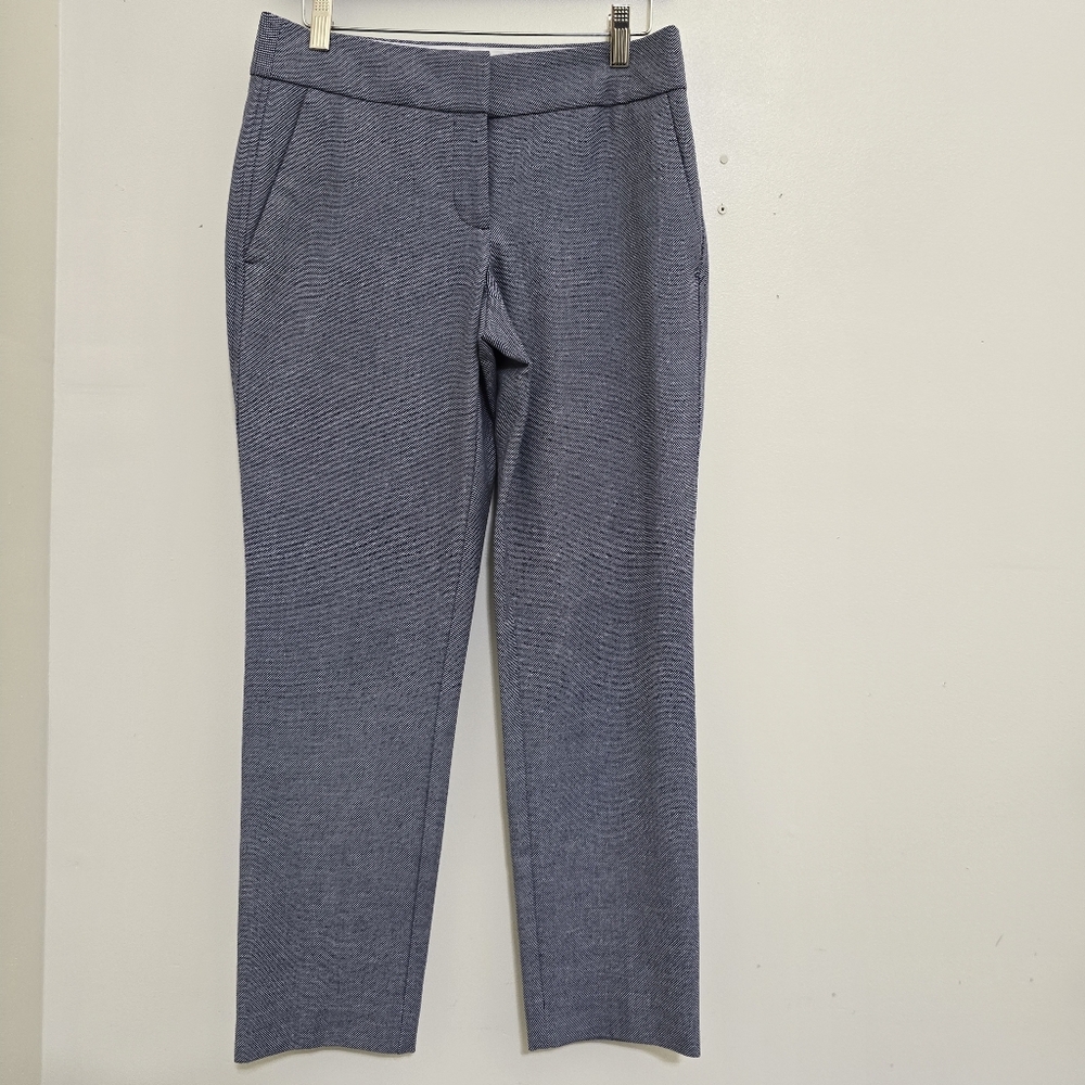 LOFT size 0  Julie Houndstooth‎ Dress Trousers Pants Casual  Career Office Blue